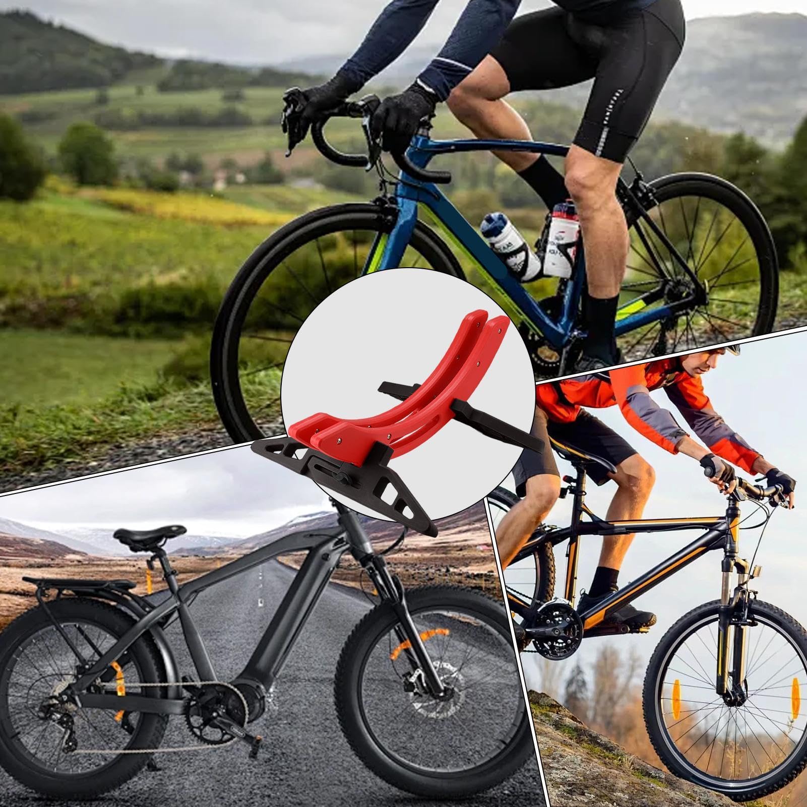 Generico Cavalletto da pavimento regolabile per ciclismo, portapacchi per | ciclismo,Espositore di supporto regolabile - per equitazione con supporto diagonale per garage, casa, officina riparazioni