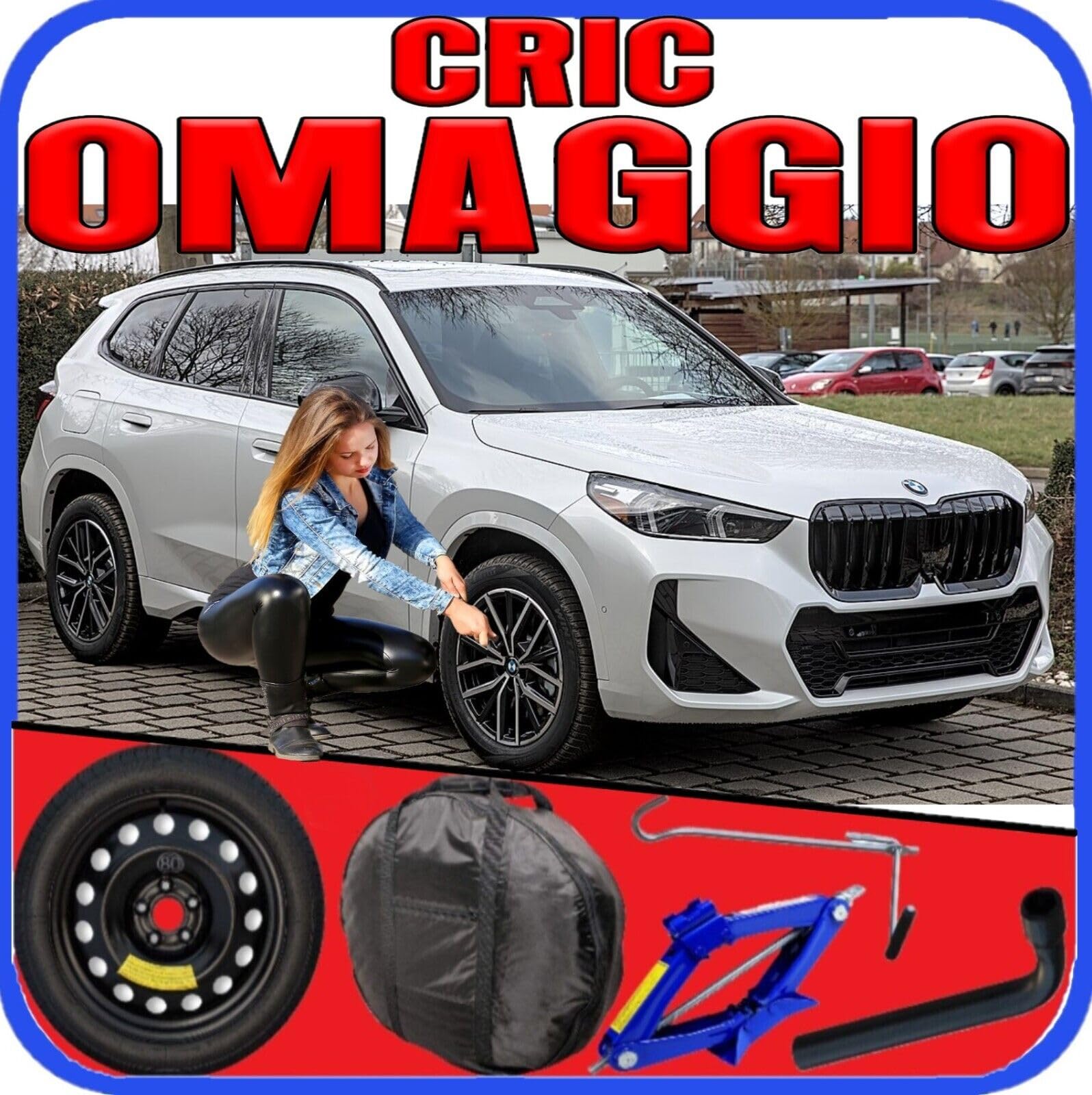 Generico Ruotino Di Scorta Per Bmw X1 125/80 R17 5 Fori 2015-2024 Con Kit Accessori