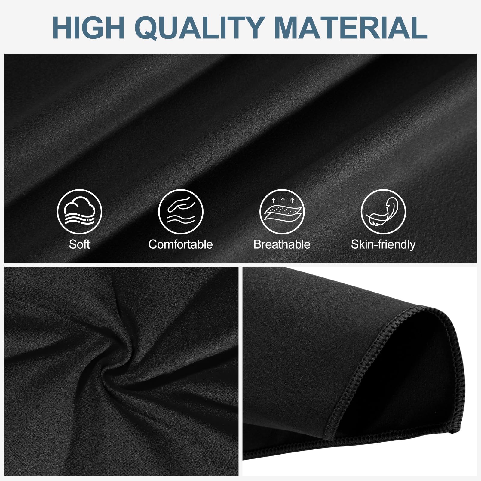 Scotamalone Handkerchiefs for Men Sweat Absorbing Sport Microfiber Hankies for Wicking Sweat from Hands, Face, Body