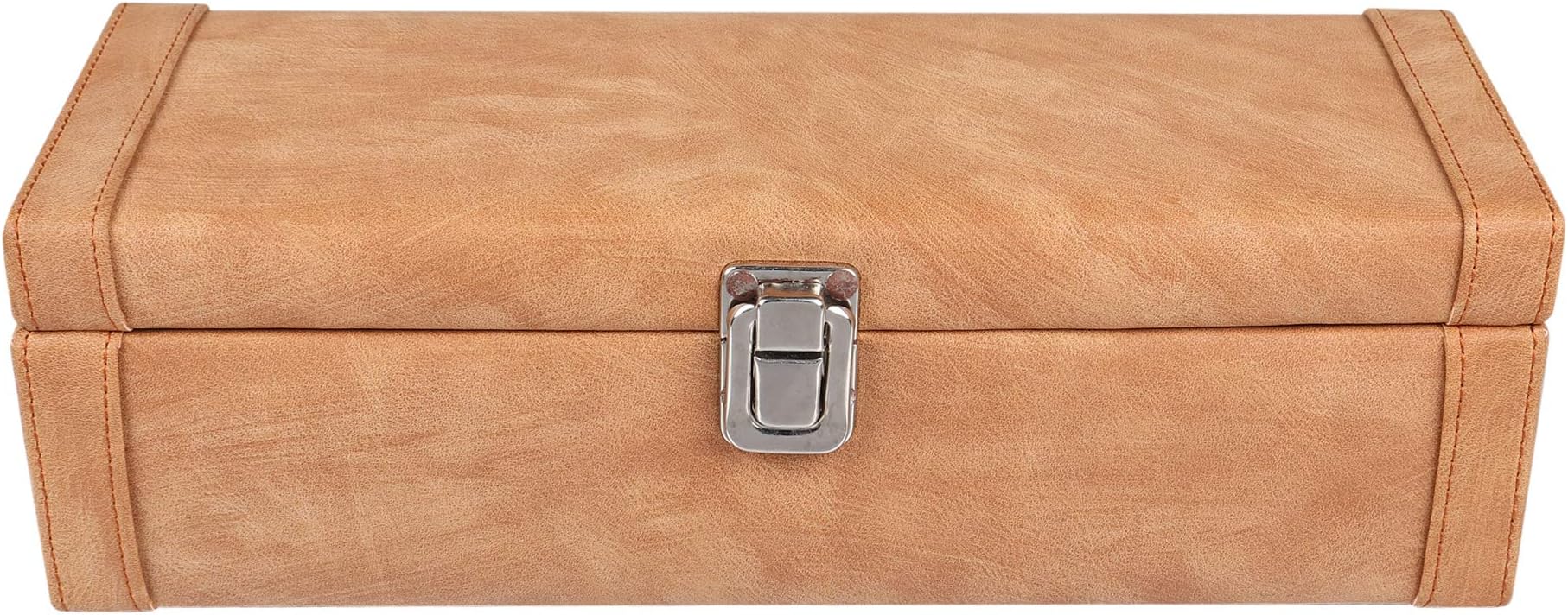 Dazzer Premium Leather 5 Slot Watch Box | Storage Box | Display case Organizer with Metal Latch (Beige)