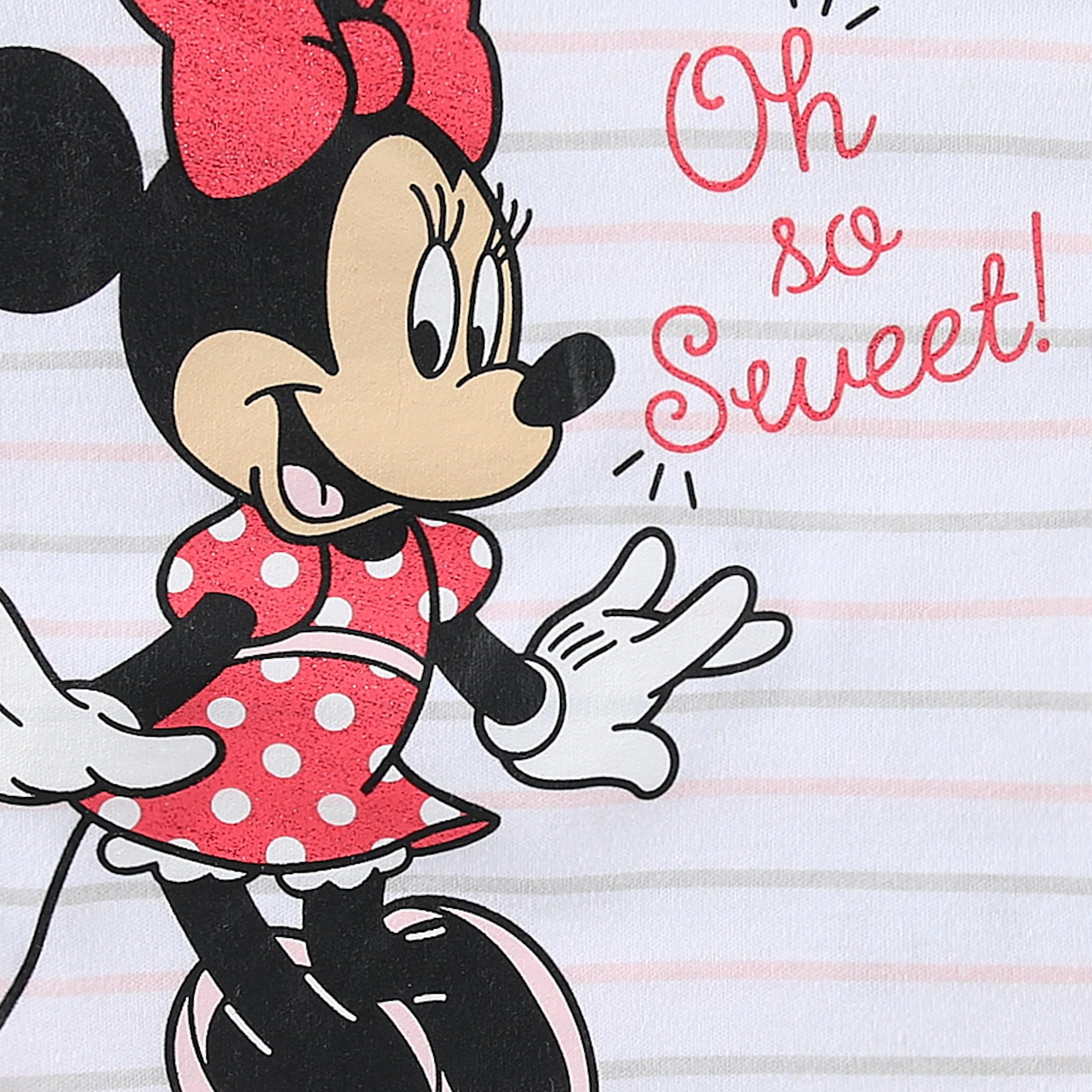 Disney Minnie Mouse - Paquete de 3 mamelucos para niña