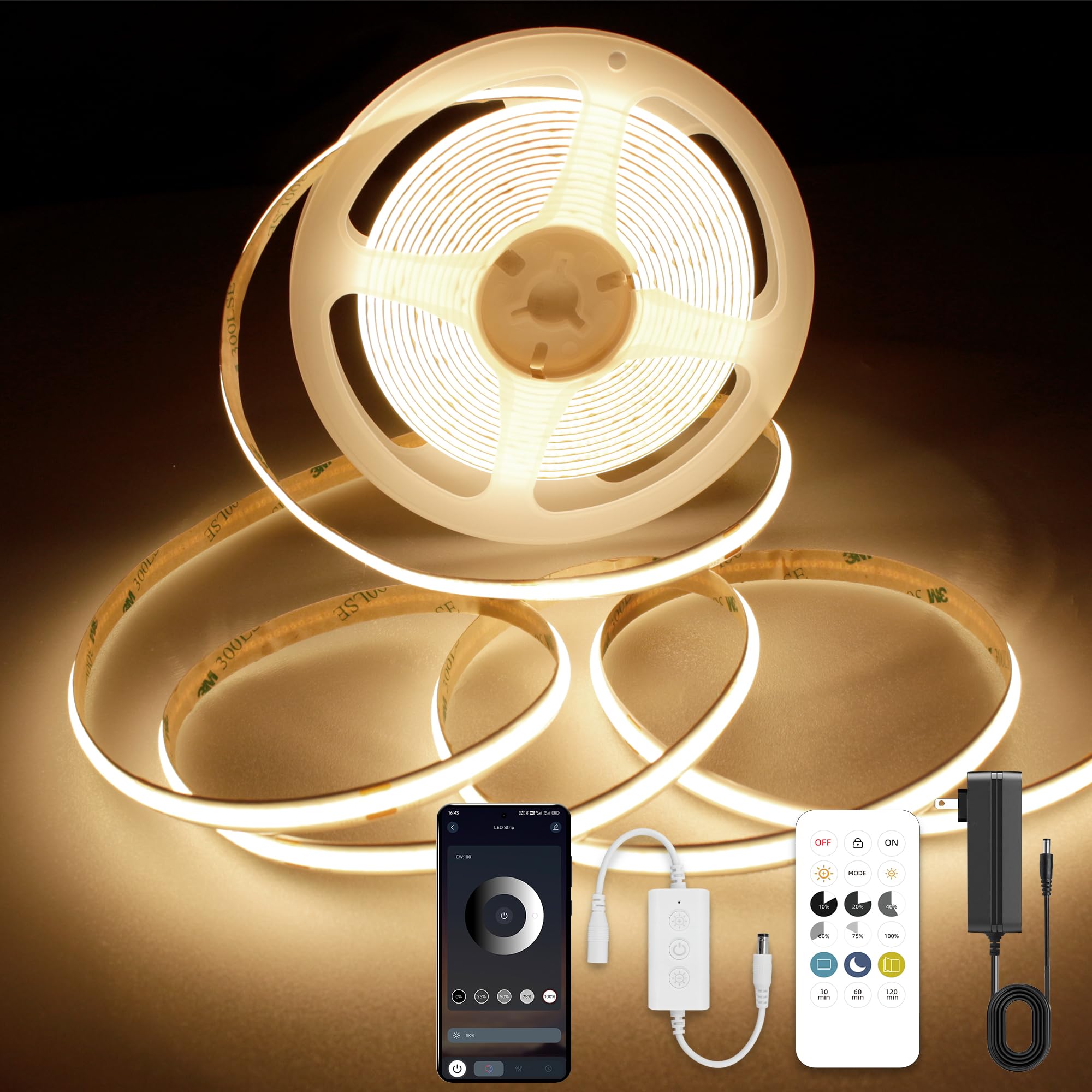 AXMOTUT COB LED Strip Lights 9.84ft