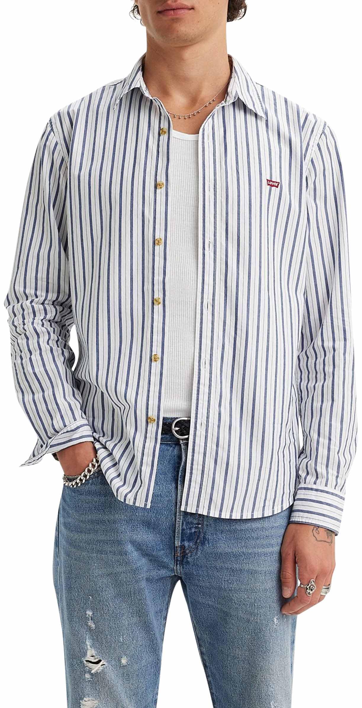 Levi's Herren Long-Sleeve Battery Housemark Slim Hemd