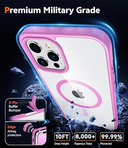 Miniatura 1056 de Fntcase Funda para iPhone 15 Plus y 14 Plus de 6.7 pulgadas, magnética, a prueba de golpes de grado militar, antiamarilleo, delgada, protectora