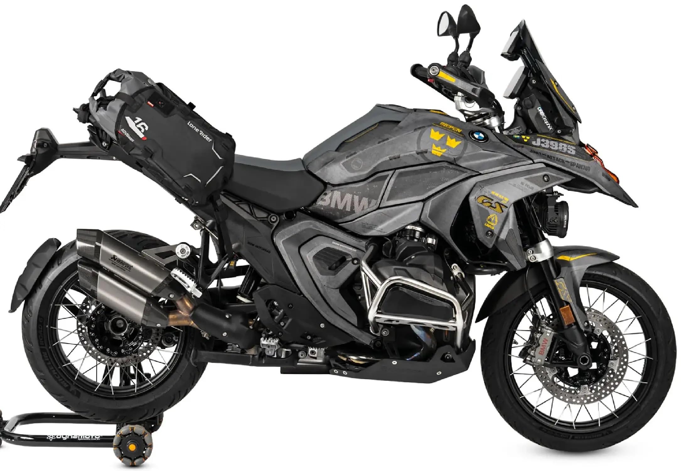 Lone Rider Borse Laterali Moto Senza Telaio 16L - per BMW | Borse 100% impermeabili/antipolvere: sacche roll-top, MOLLE & sgancio rapido. Adattabilità universale BMW & moto ADV.