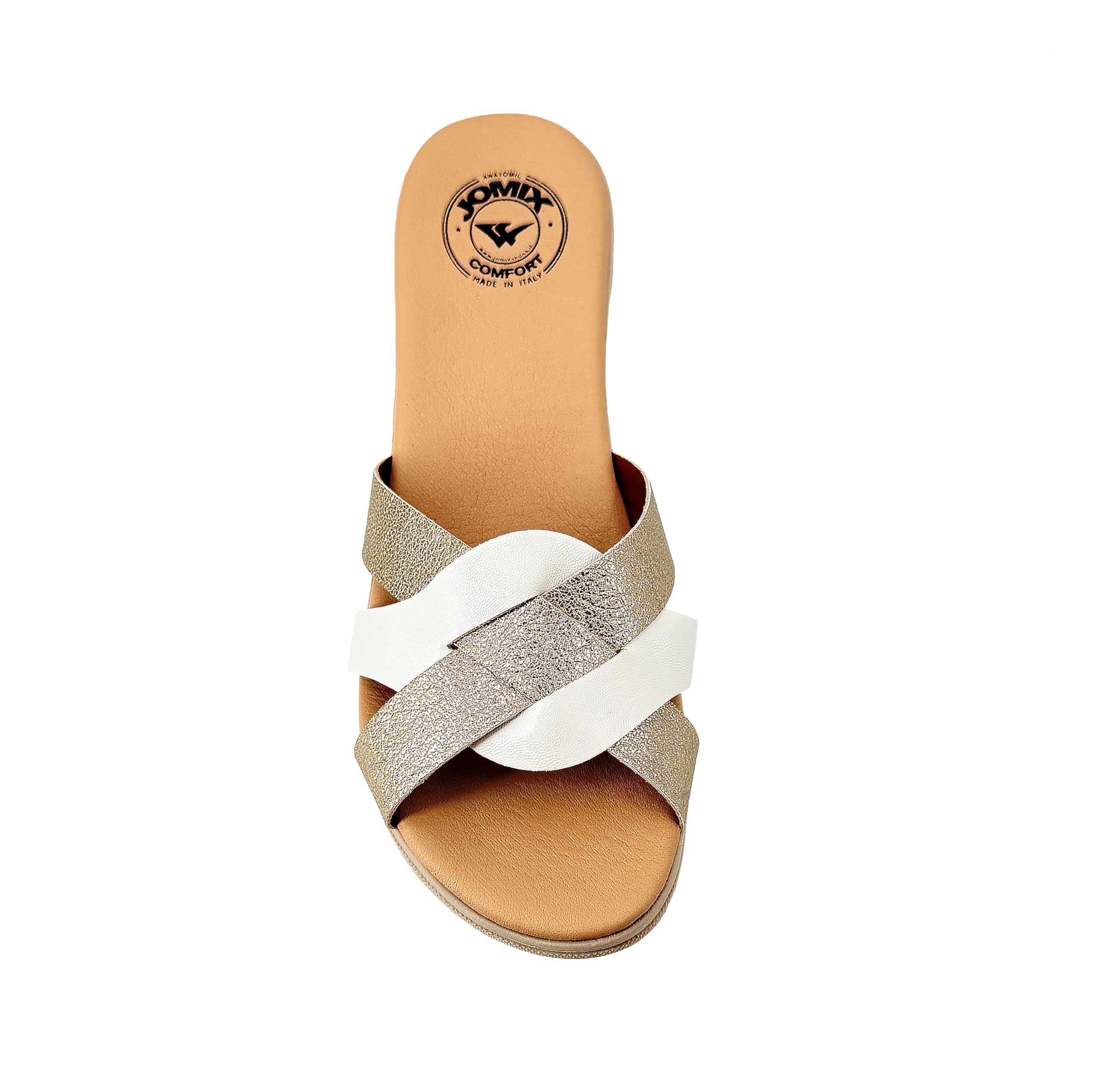 JOMIX Sandales à bretelles croisées pour femme - Pantoufles confortables - Élégantes et légères - Tongs tendance avec semelle antidérapante - Chaussures ouvertes pour la maison, la mer, la plage, les