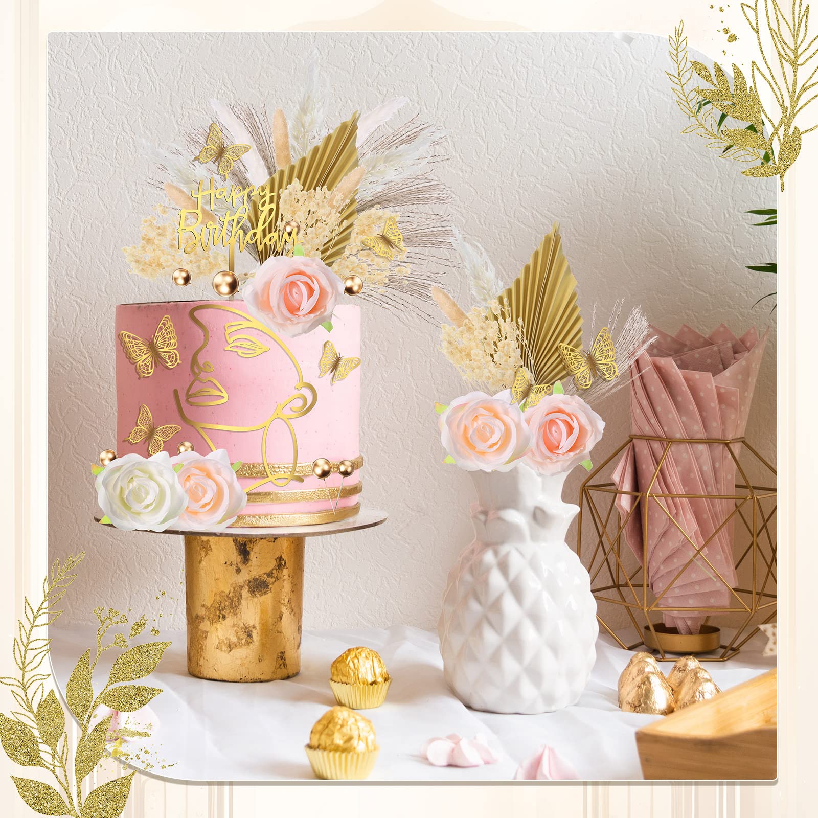 Lot De 21 Décoration De Gâteau De Mariage, Décoration De