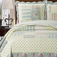 Vista 2 de Sheetsnthings Juego de edredón de 3 piezas tamaño grande, 92"x96" cubrecama impreso de microfibra de lujo., Microfibra, Annabel, Full/ Queen