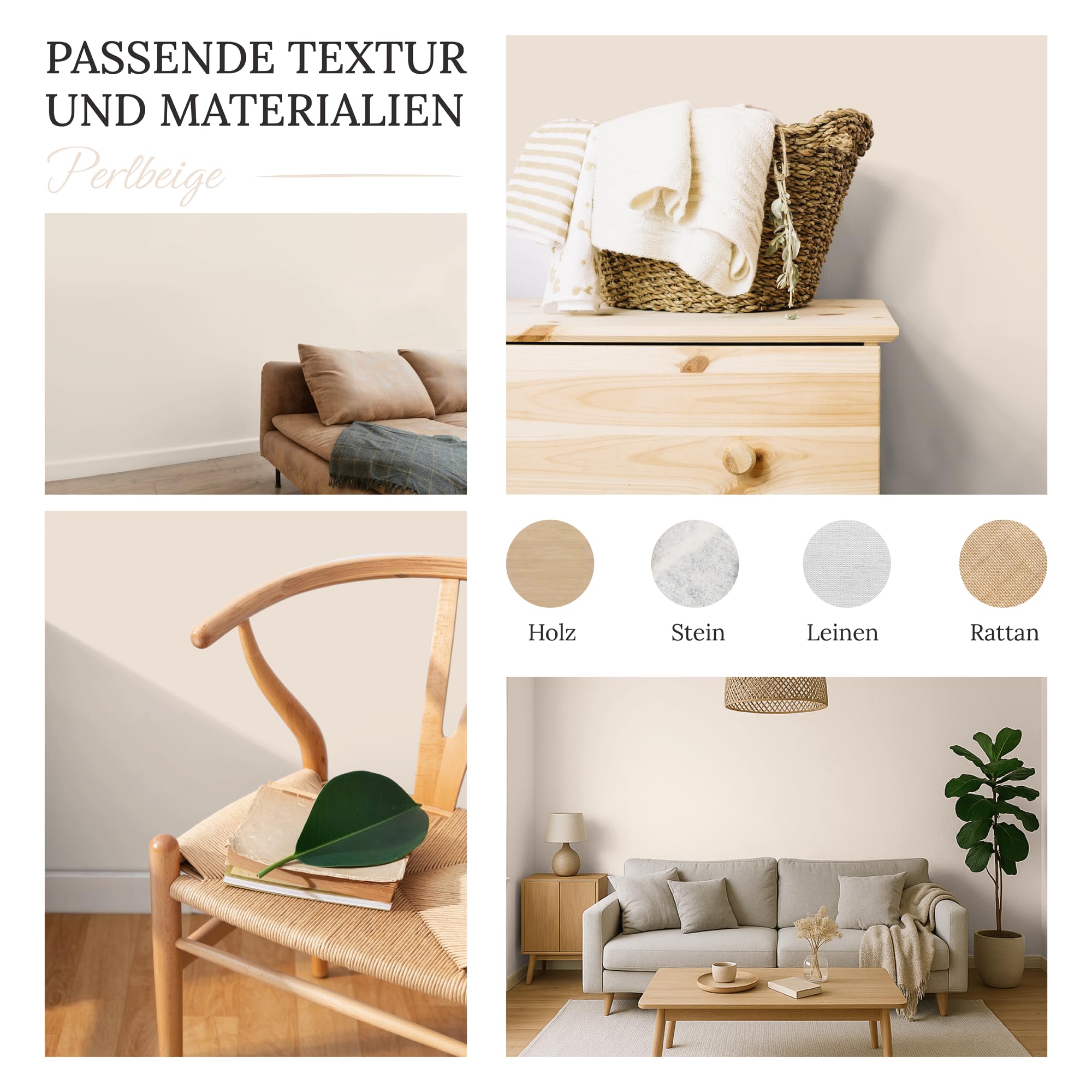 Preismaxx Profiweiß Wandfarbe beige 10L Dispersionsfarbe innen Deckkraftklasse 2 matt