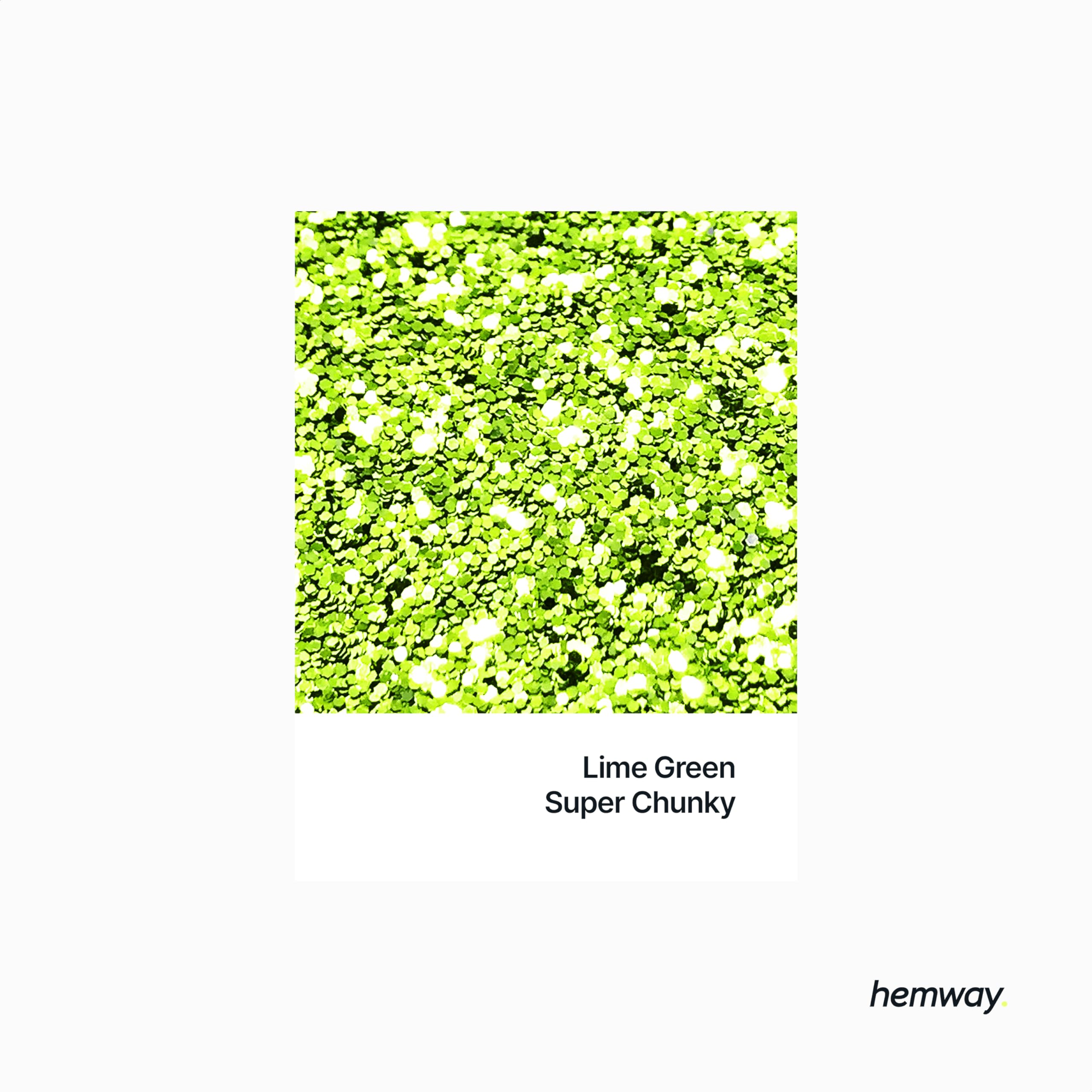 Hemway Glitter Shaker Lime Green 110g x2 Pack Super Chunky, Craft Glitter Shakers for Resin & Epoxy Crafts - Image 2