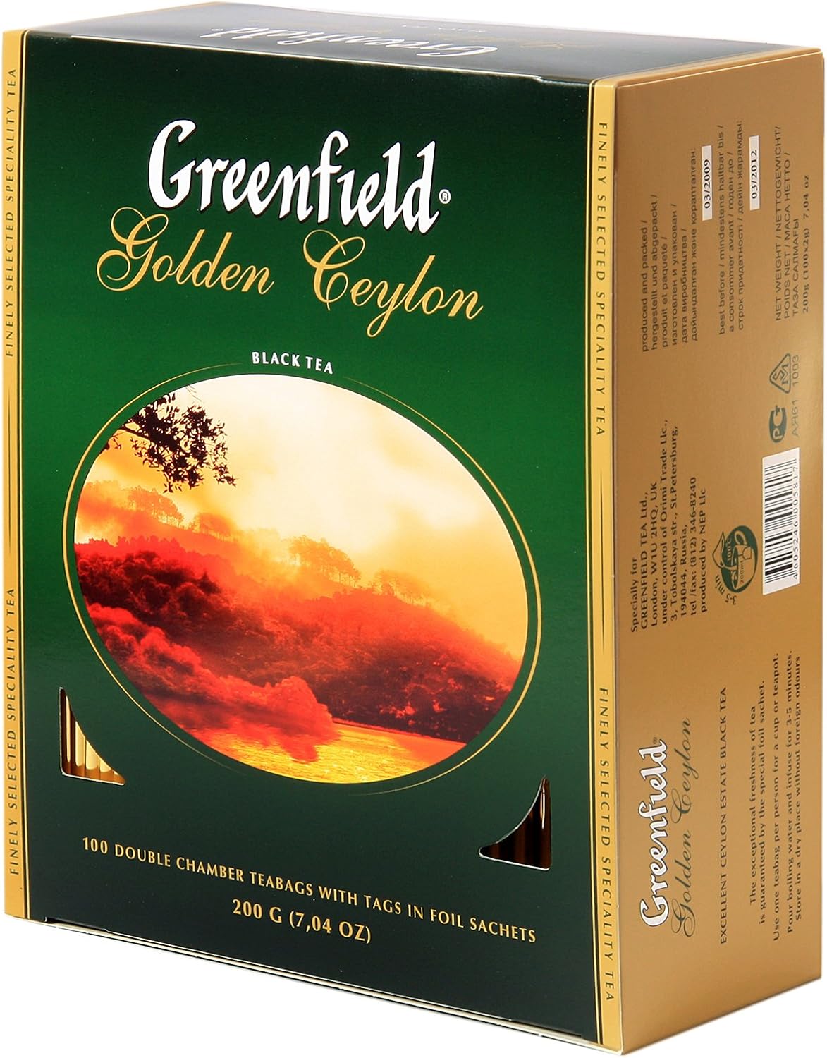 Greenfield Golden Ceylon Сlassic Collection Black Tea Finely Selected ...