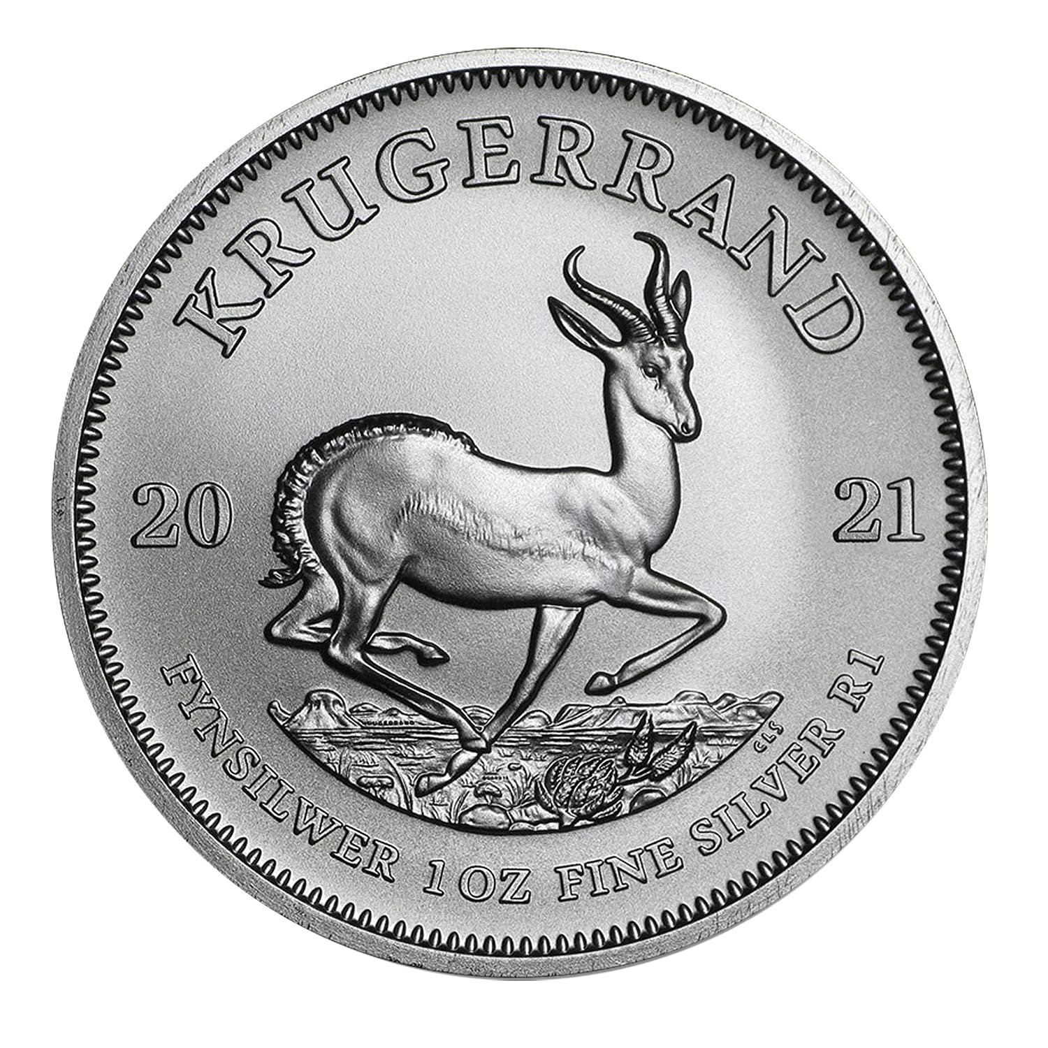 2021 SA .999 Silver Krugerrand 1 oz BU 1 Rand Brilliant Uncirculated