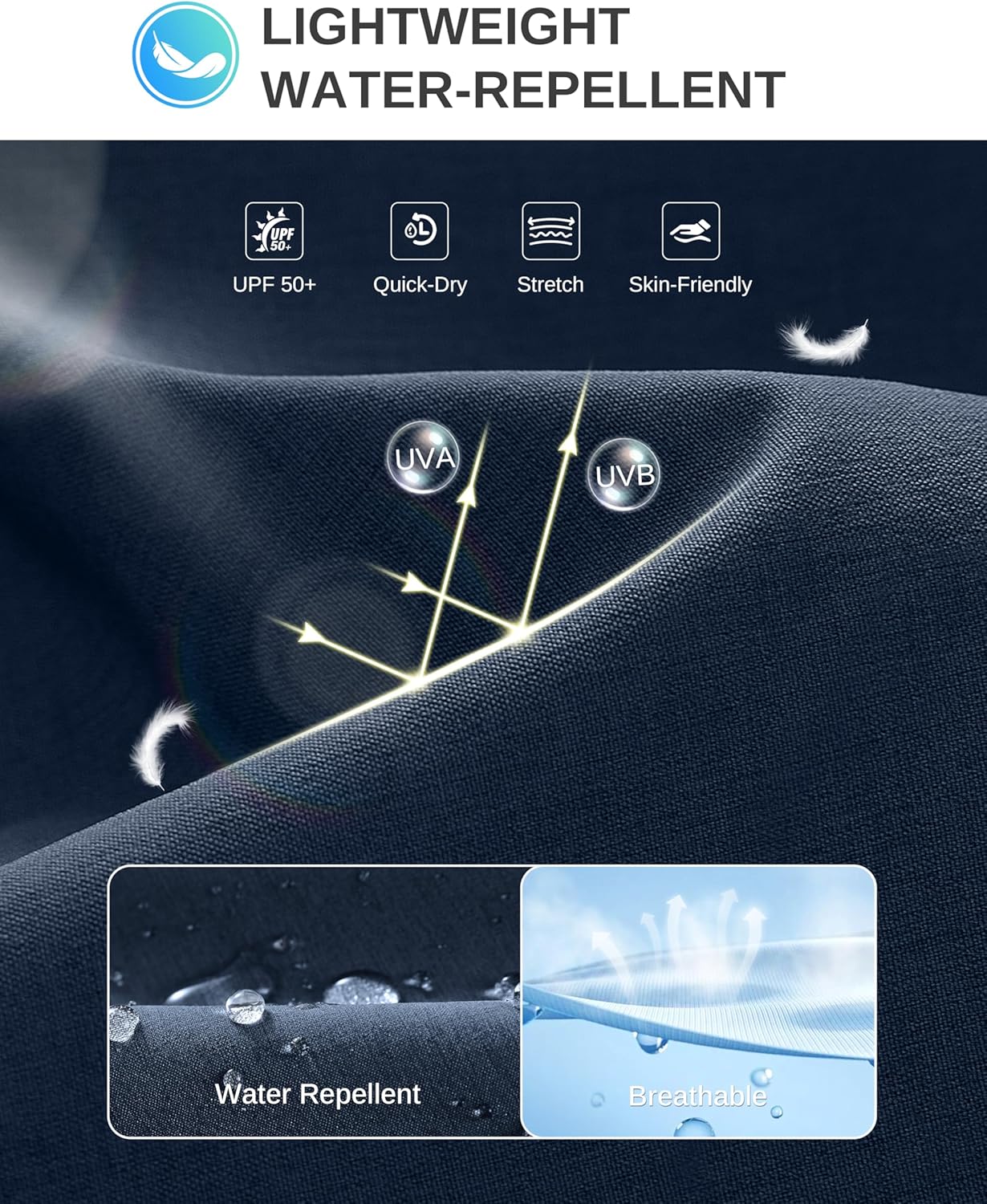 G Gradual Men's Golf Shorts 12" Long with 4 Pockets Lightweight Casual Knee Length Short Quick Dry Hiking Work Travel Shorts - Image 5