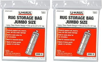 U-Haul Jumbo Rug Storage Bags - Fit Rugs up to 9' x 12' - 26" x 130" Bags - Pack of 2