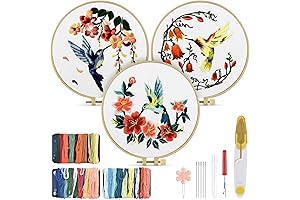 TINDTOP Large Embroidery Kit for Adults and Beginners