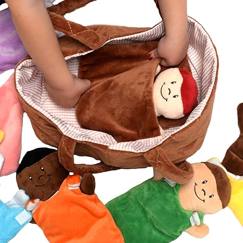 Miniatura 10 de Animal de peluche para perros Golden Retriever y 4 cachorros pequeños para niños y niñas relleno de felpa con bolsillo con cremallera para cachorros