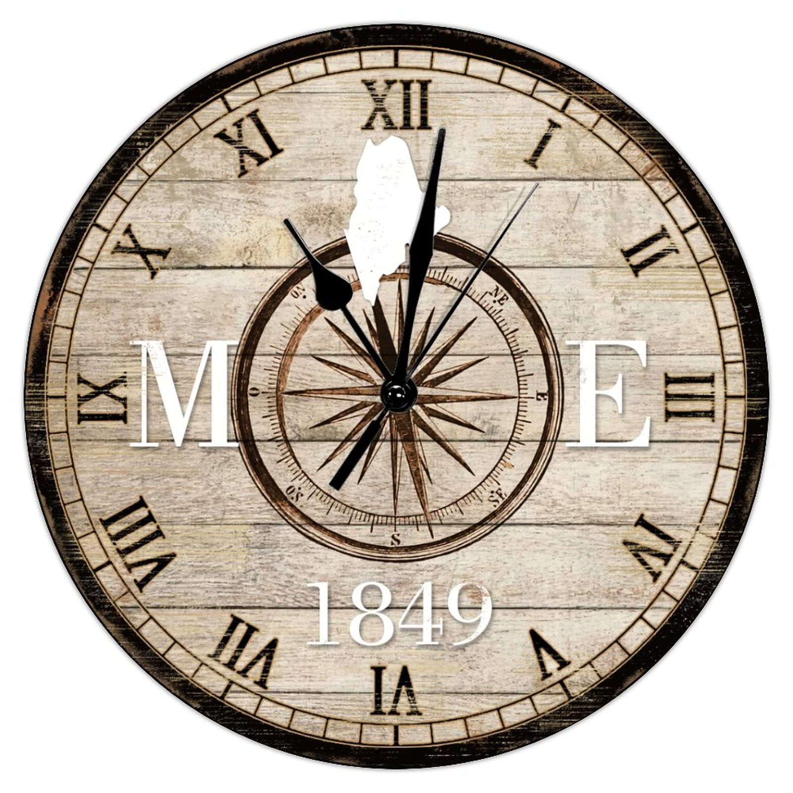 Amazon.com: Maine States American Rustic Wall Clock 12inch