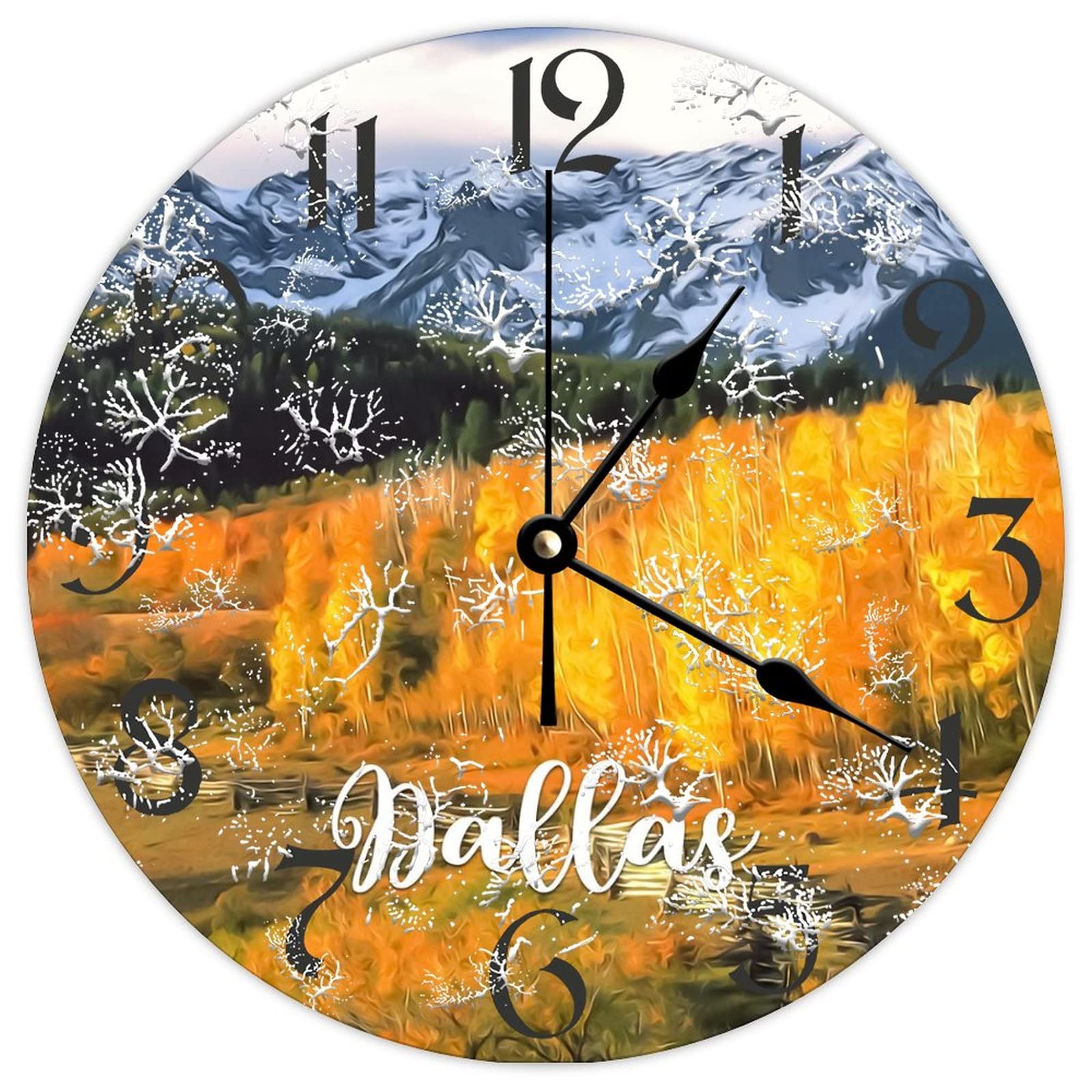 Horloge ronde en bois sans tic-tac pour dormir sereinement sans aucun bruit nocturne