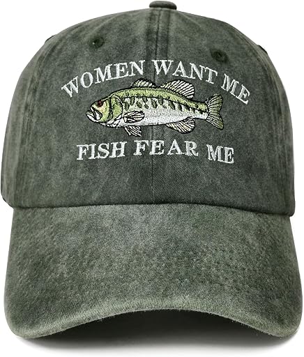 Enodtter Fish Fear Me Women Want Me Hats