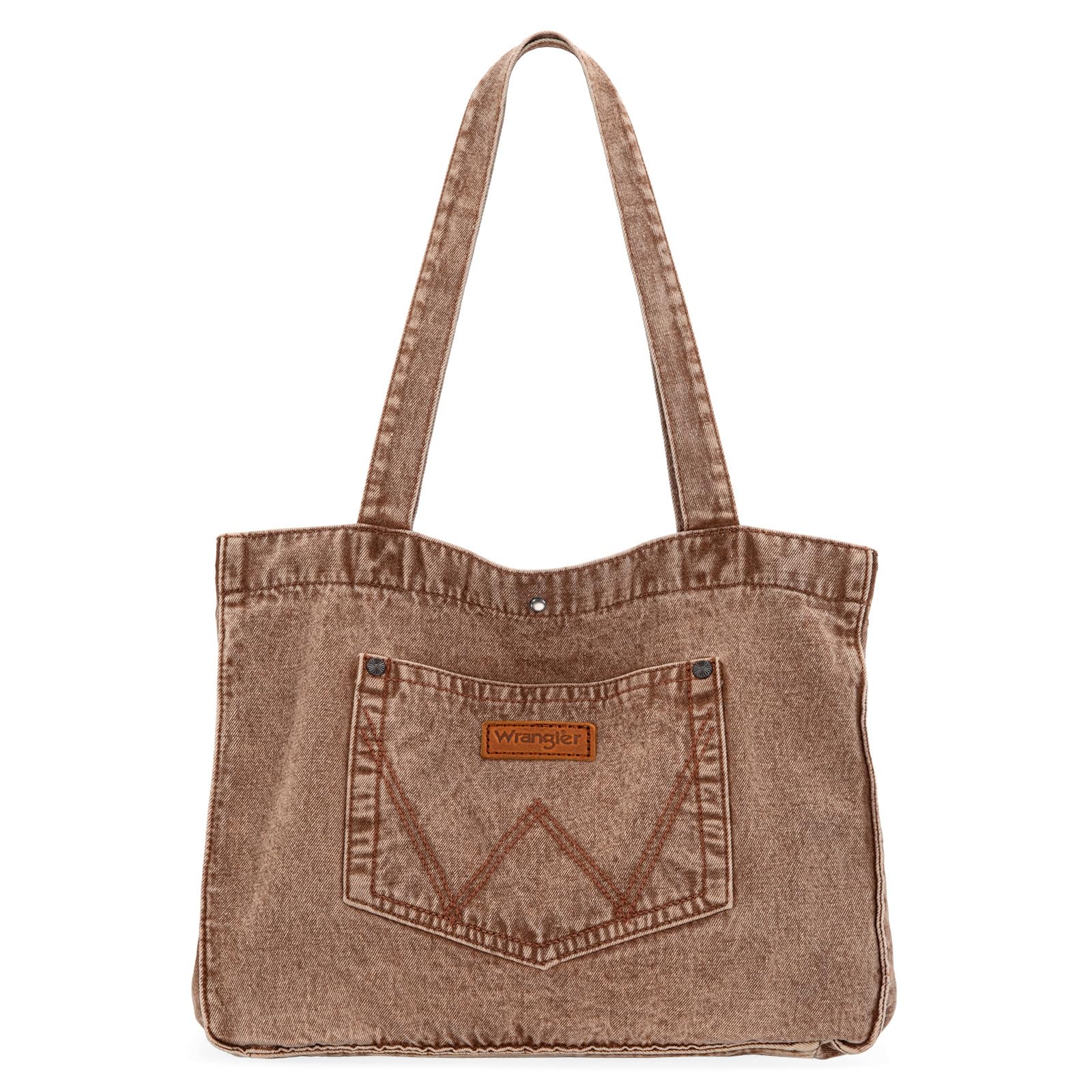 Montana West Wrangler Denim Tote Bag for Women Large Purses for Work Travel Everyday