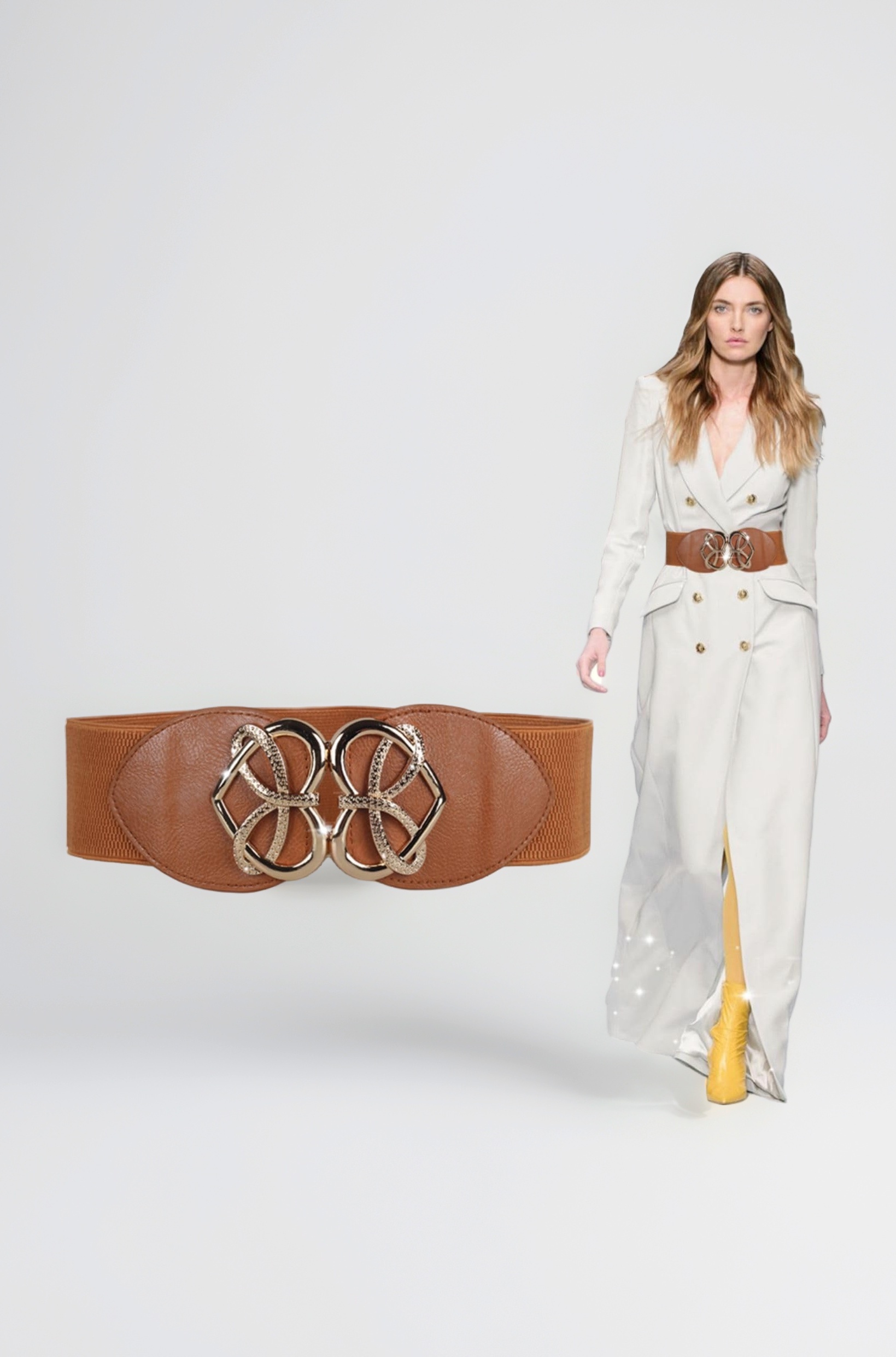 Waist Belt Womens for Dress - Stretchable Belts for Women Stylish - Broad/Fancy/Embellished Belts for Women - Waist Rhinestone Ladies Designer Waistband Belt For Skirt