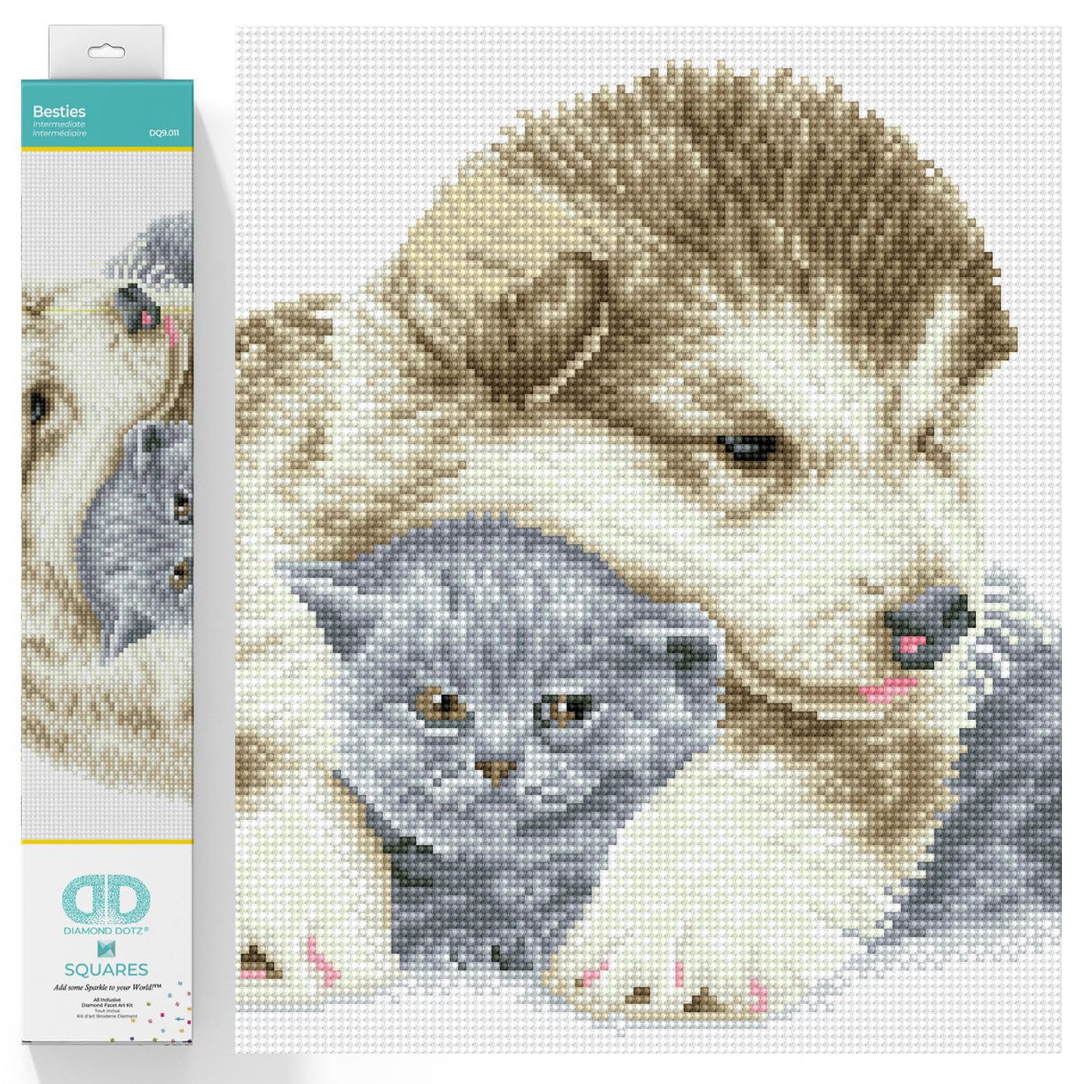 DIAMOND DOTZ DQ9 Intermediate Kit, Besties, 41 x 33cm,DQ9 Kit