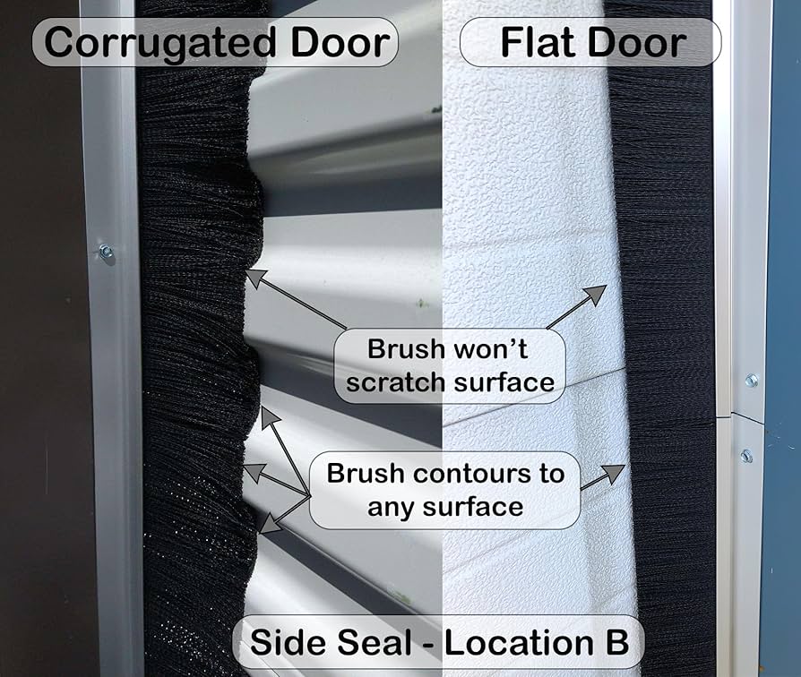 Roll-up door cross-section insulation seals photo