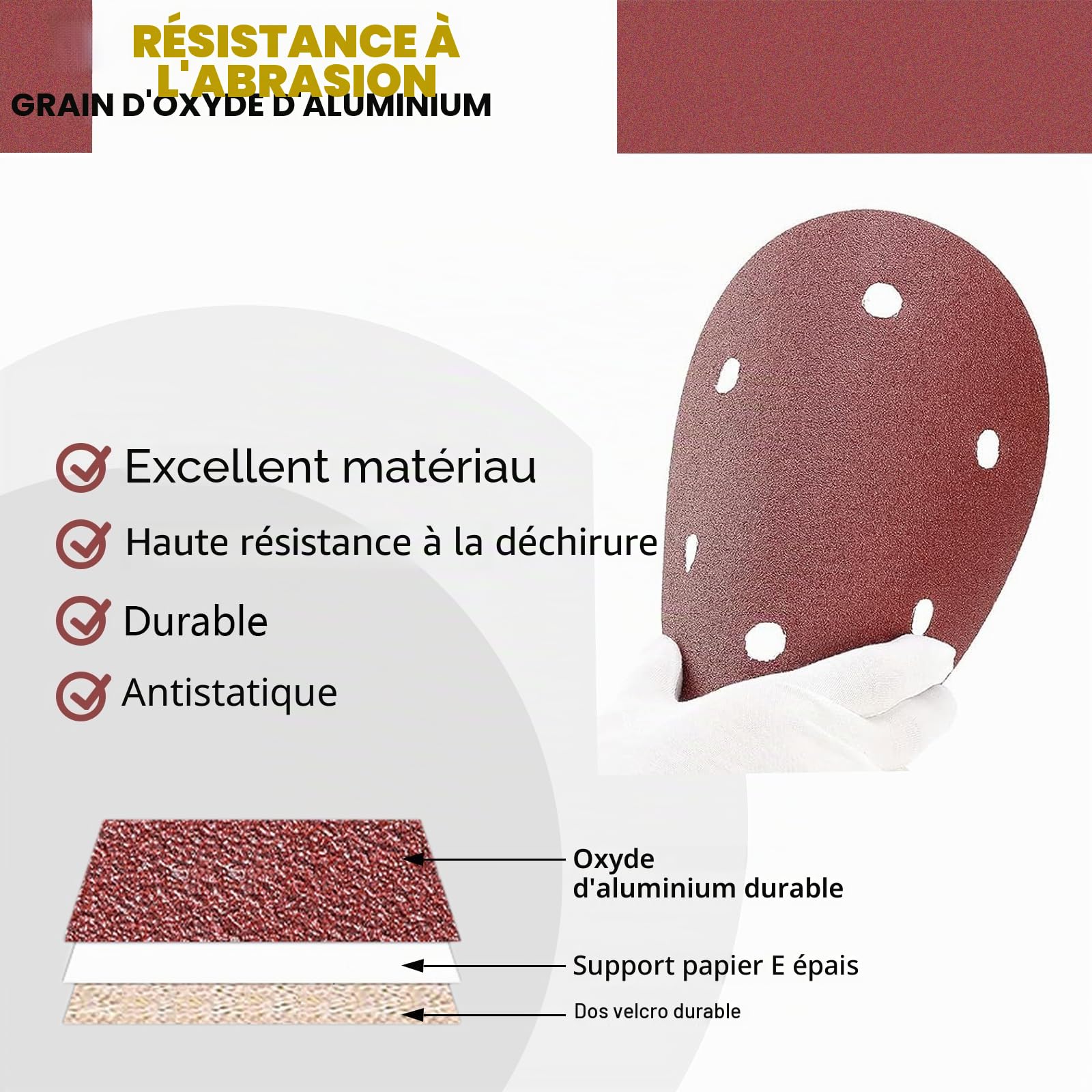 Disques de Ponçage 215 mm 30 Pièces, 6 Trous Disques Abrasifs 215 mm Ronds Papier Abrasif for Ponceuse pour Cloisons Sèches Ponceuse Girafe (30 pièces -Grain 80/100/120/150/180/240)