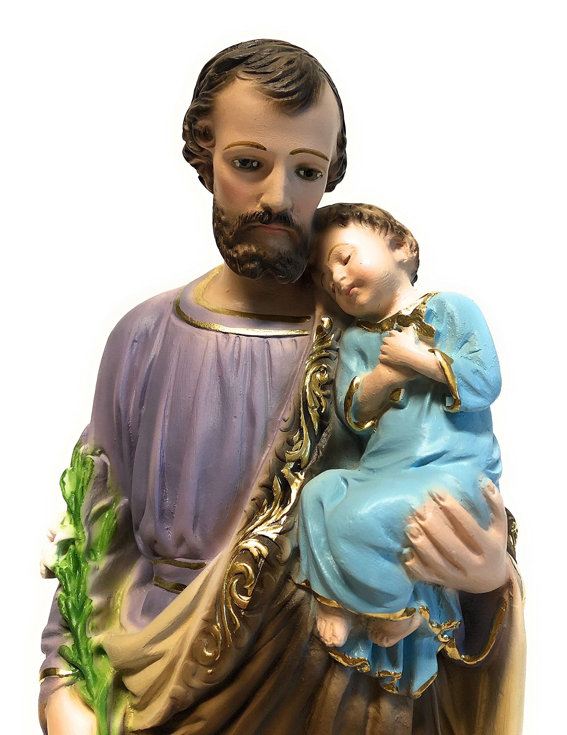 Costa Statua San Giuseppe cm. 40 marmo resina dipinta a mano - Prodotto Italiano