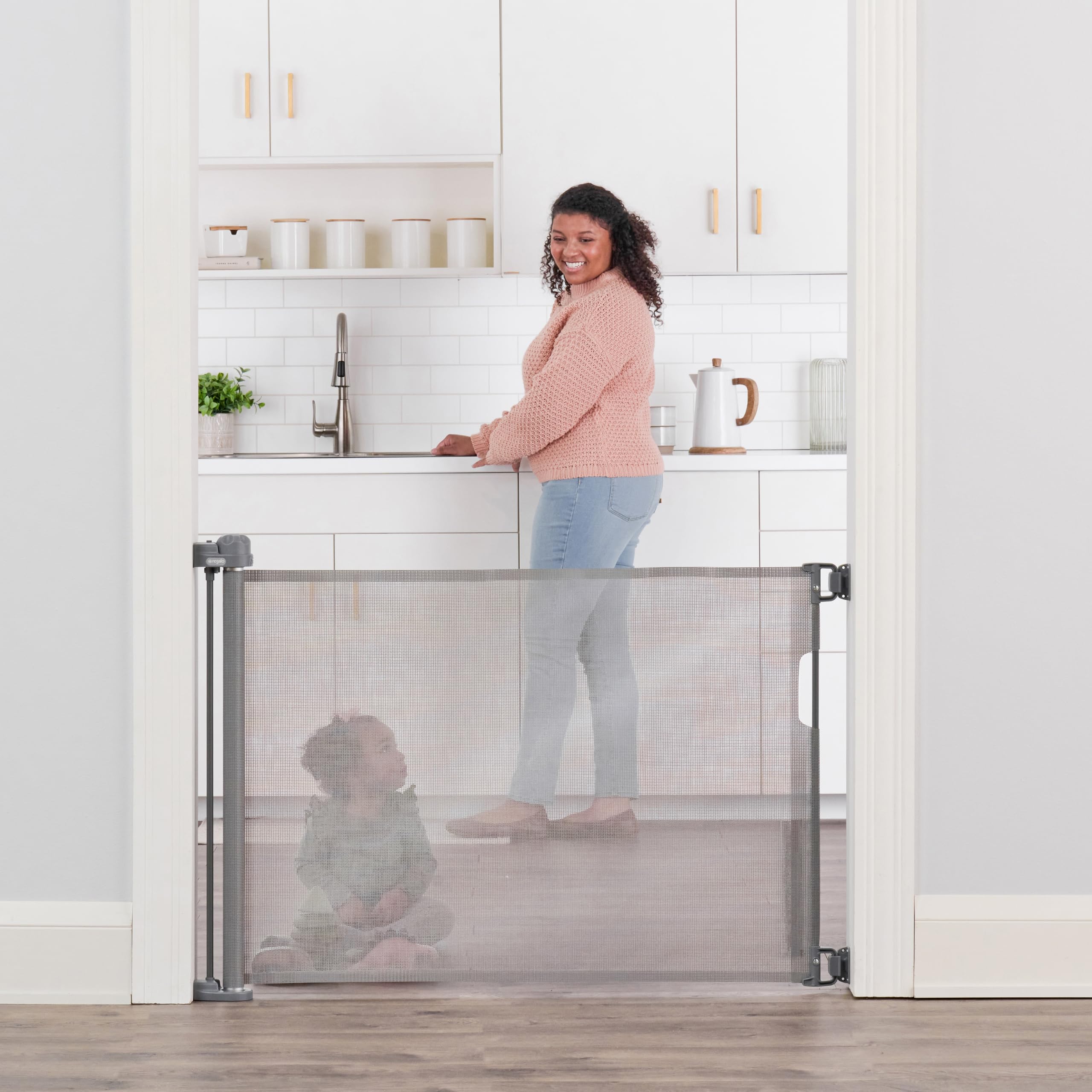 Regalo Safety 50" Retractable Mesh Baby Gate, Bottom of Stairs & Doorways — Amazon image 6