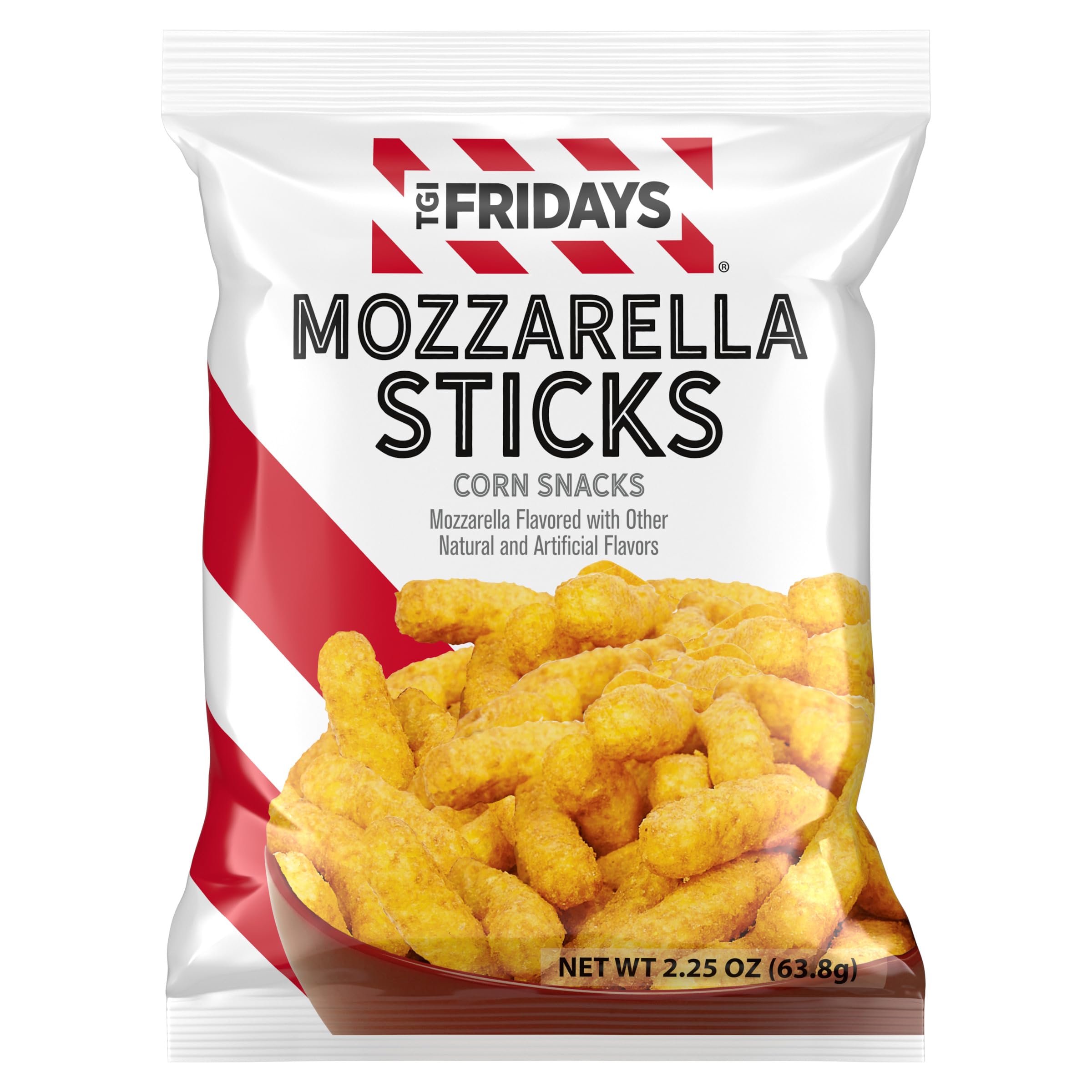 TGI Fridays Mozzarella Sticks Snack, Original Flavor, 2.25oz Bags, 6 Count Case Pack – Crunchy Cheese Snack, Bold Flavor, Party & On-the-Go