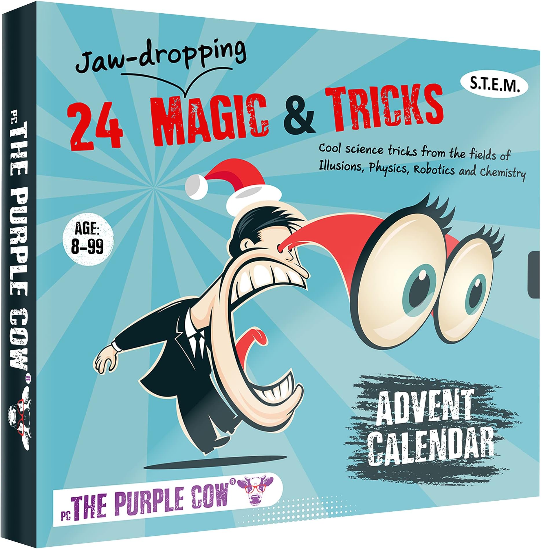NEW 2023 Advent Calendar MAGIC & TRICKS by The Purple Cow. 24 Magic Tricks for Kids age 8 and above. S.T.E.M