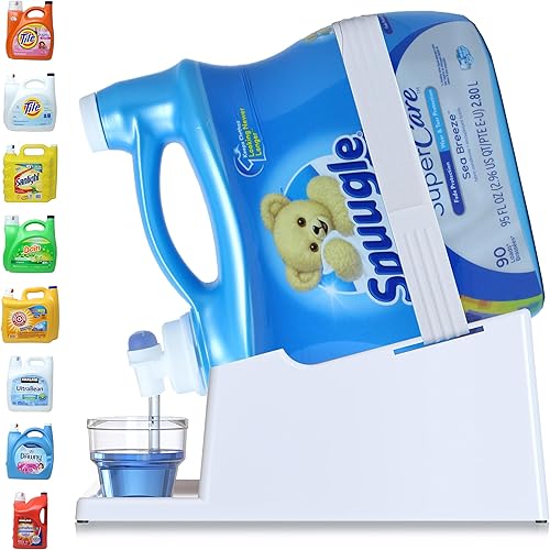 Skywin Streamline - Lavandería con soporte para detergente y bandeja de goteo, bandeja de almacenamiento para jabón, pedestal dispensador,