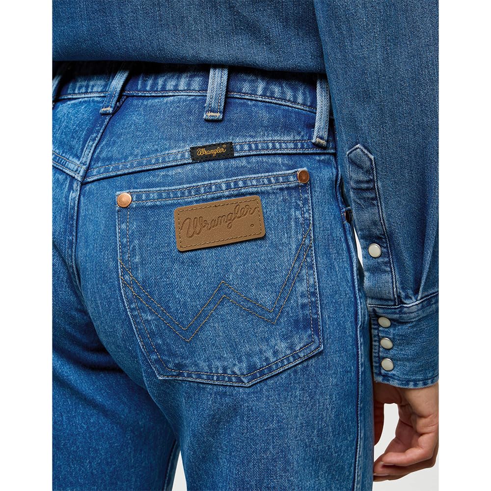 Wrangler - Jeans Donna - vestibilità Dritta - Low Rise Cowboy Jean - Lasso Lagoon