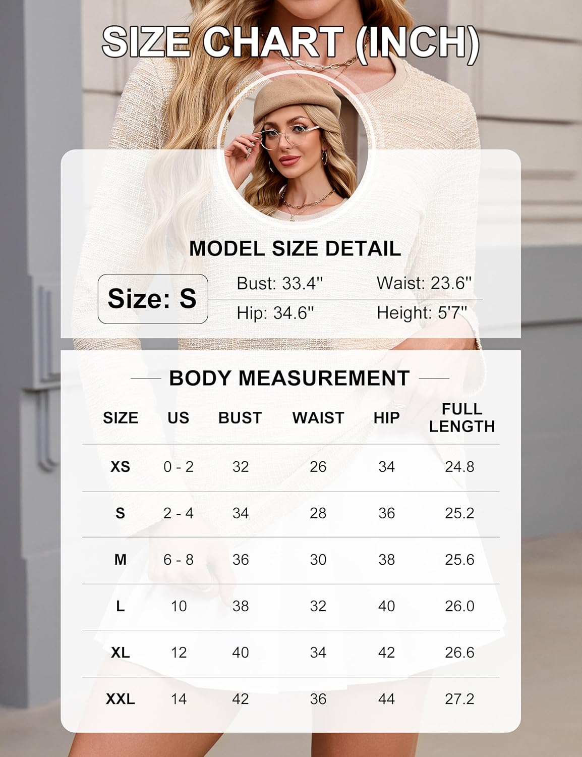 Blooming Jelly Womens Tops Striped Shimmer Long Sleeve Shirts Tweed T Shirt Dressy Casual Business 2026 Spring - Image 6