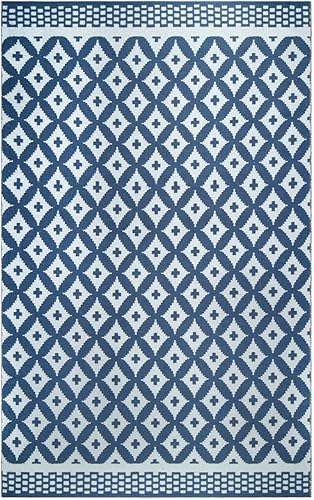 Miniatura 2 de SUPERIOR Alfombra grande para interiores y exteriores, decoración geométrica de celosía, decoración del hogar, patio, entrada, cubierta, porche