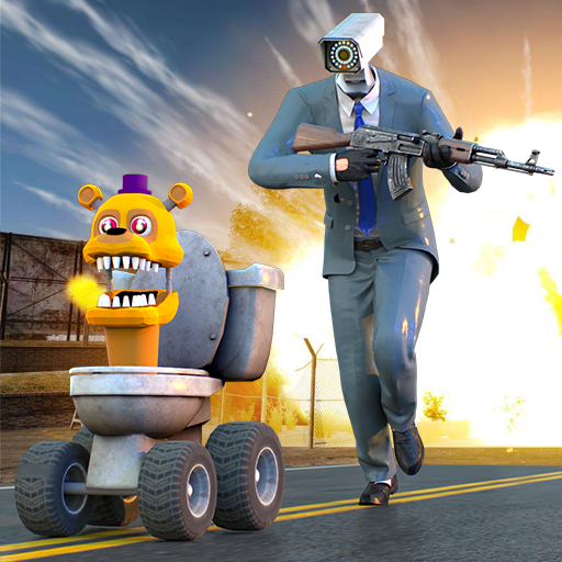 Superräder Roboter Toilettenmonster Kampf Mit Dem Schießen Des Kameramanen Abenteuer