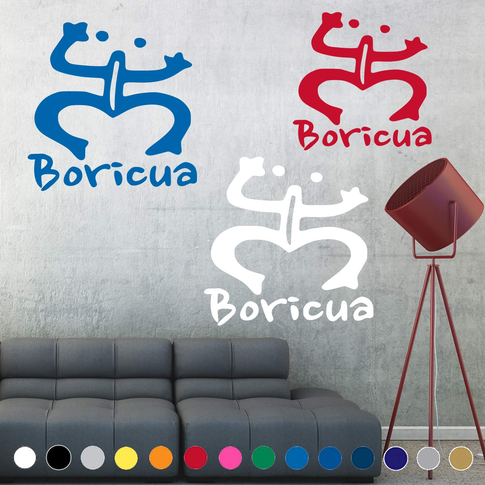 MANY SIZES and COLORS - Boricua Puerto Rico Coqui Symbol Sign Taino Frog Decal Sticker Vinyl Wall Art Living Play Room House Decor Kid Boy Girl Child Baby Bedroom Loft Window Door Glass V1