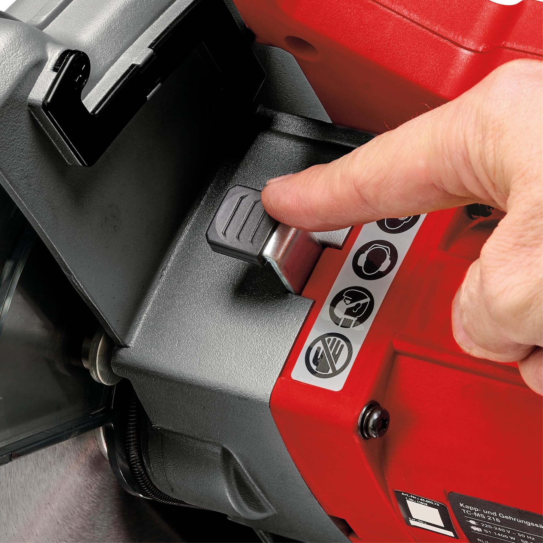 Einhell TC-MS 216: Sega radiale con motore da 1600 W, disco Ø216 mm, tavolo in alluminio, inclinazione testa a 45°, incluso disco in carbur