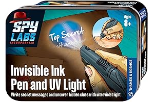 Spy Essentials Kit: Invisible Ink Pen and UV Light for Covert Communication