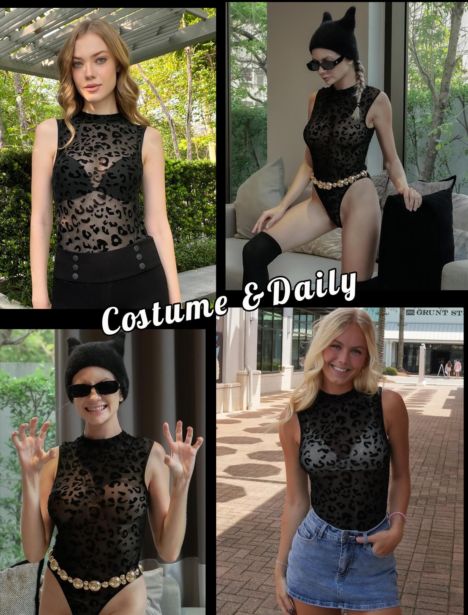 Avidlove Body Dessous damska seksowna bielizna elegancka siateczkowa top bez rękawów, koronkowe body, okrągły dekolt, odświętna górna część na imprezę, do klubu, górna część z siatki