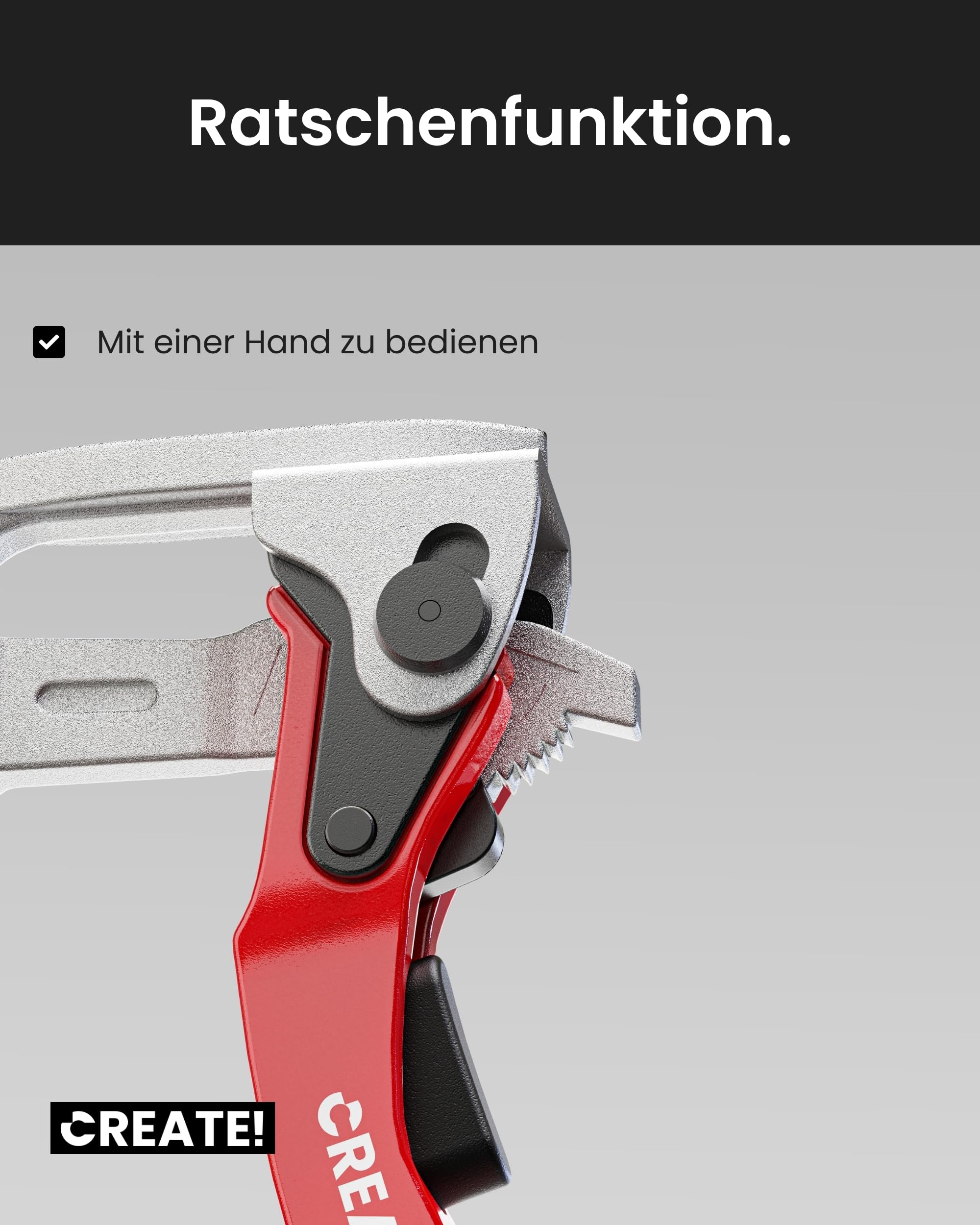 CREATE! cFix-Click - Hebelzwinge 2er-Set 160 mm (T-Nut Zwinge inkl. Schutzkappe) Schnellspanzwinge - Einhandzwinge