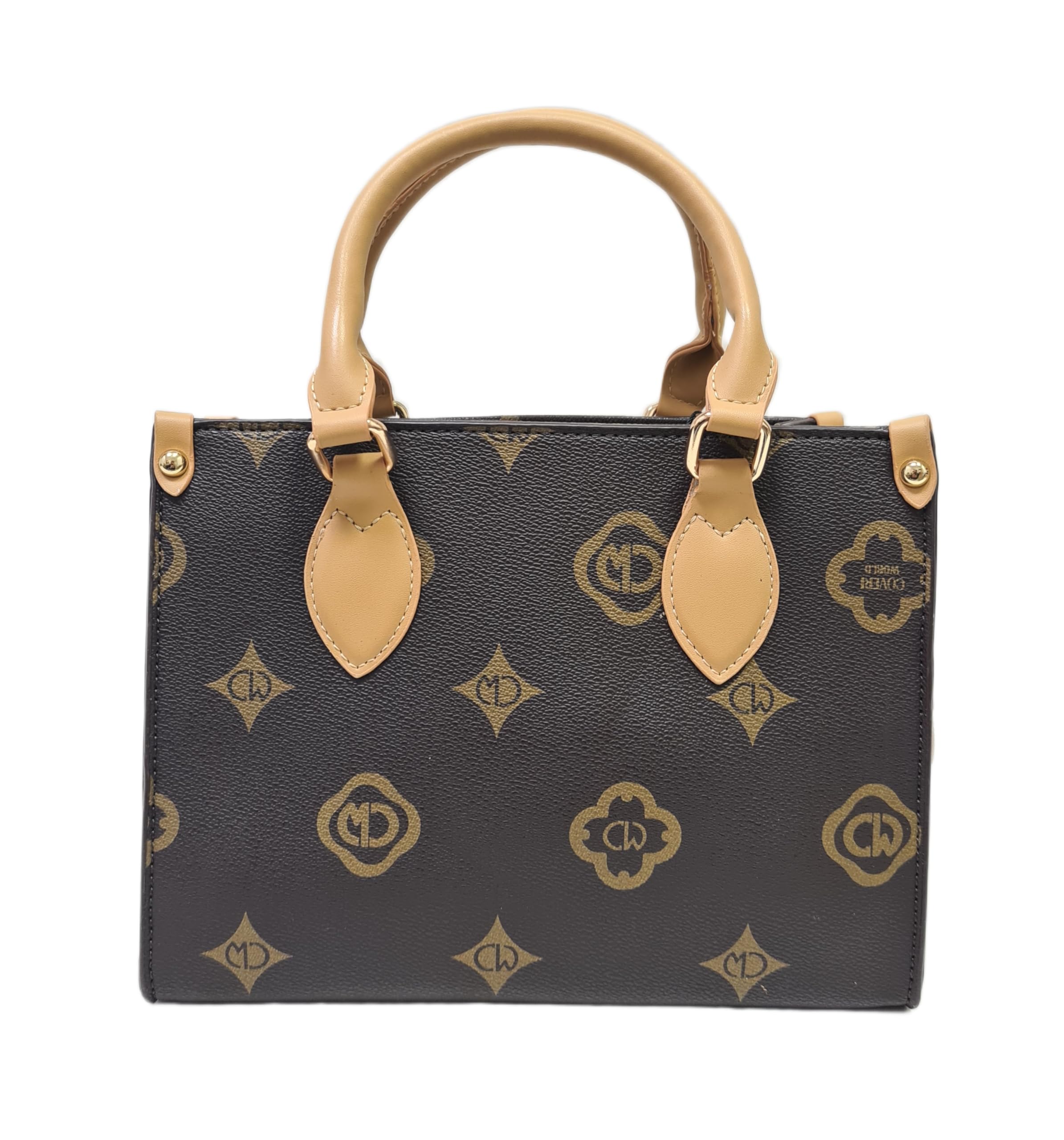 COVERI COLLECTION Borsa Elegante da Donna in Pelle Sintetica con Logo, Manici Doppi e Tracolla Regolabile, Set con Borsellino, 25x12x19 cm, Art. 9031