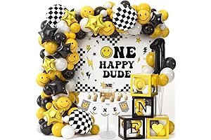 ESAG 148Pcs One Happy Dude Birthday Decorations