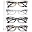 EYEURL 4-Pack Cat Eye Reading Glasses for Women Blue Light Glasses Fashion Computer Readers with Spring Hinge Anti-Glare Readers for Women 1.5