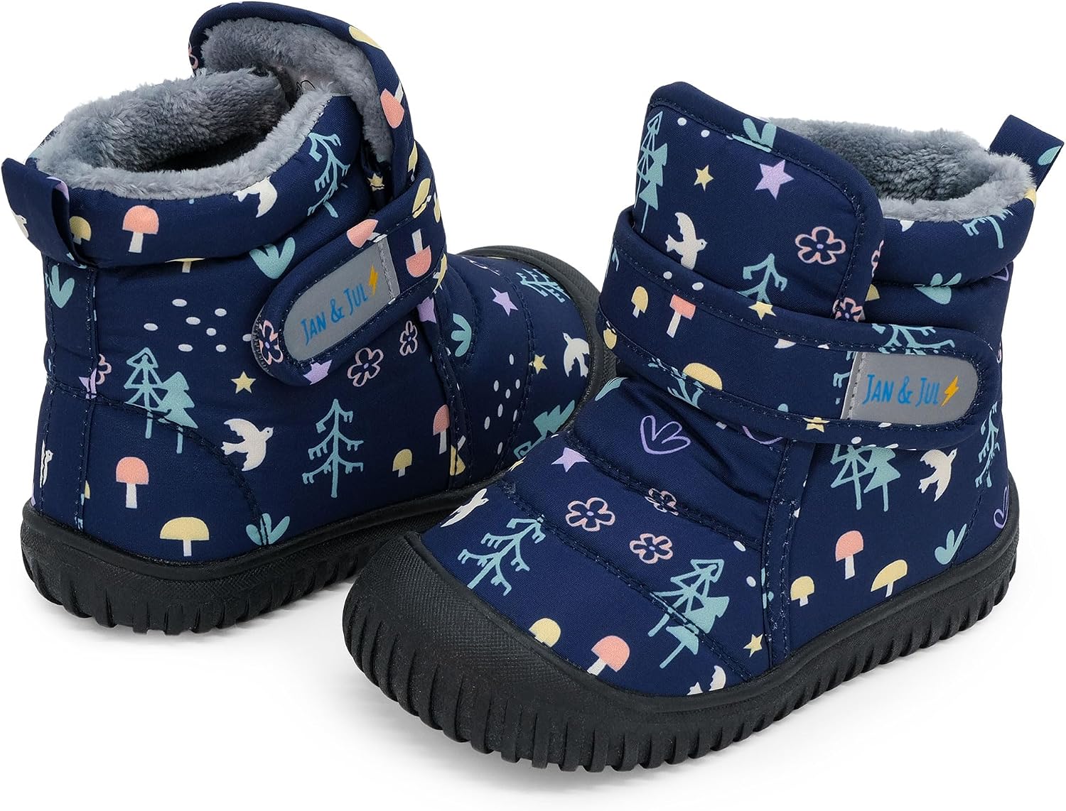 JAN & JUL Insulated Winter Booties for Toddlers, Water-Resistant Snow Boots for Little Kids
