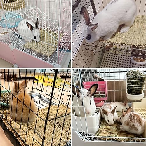 Miniatura 2 de Tfwadmx 22 alfombrillas para cama de mascotas de hierba marina para conejo, 11 x 8.3 pulgadas