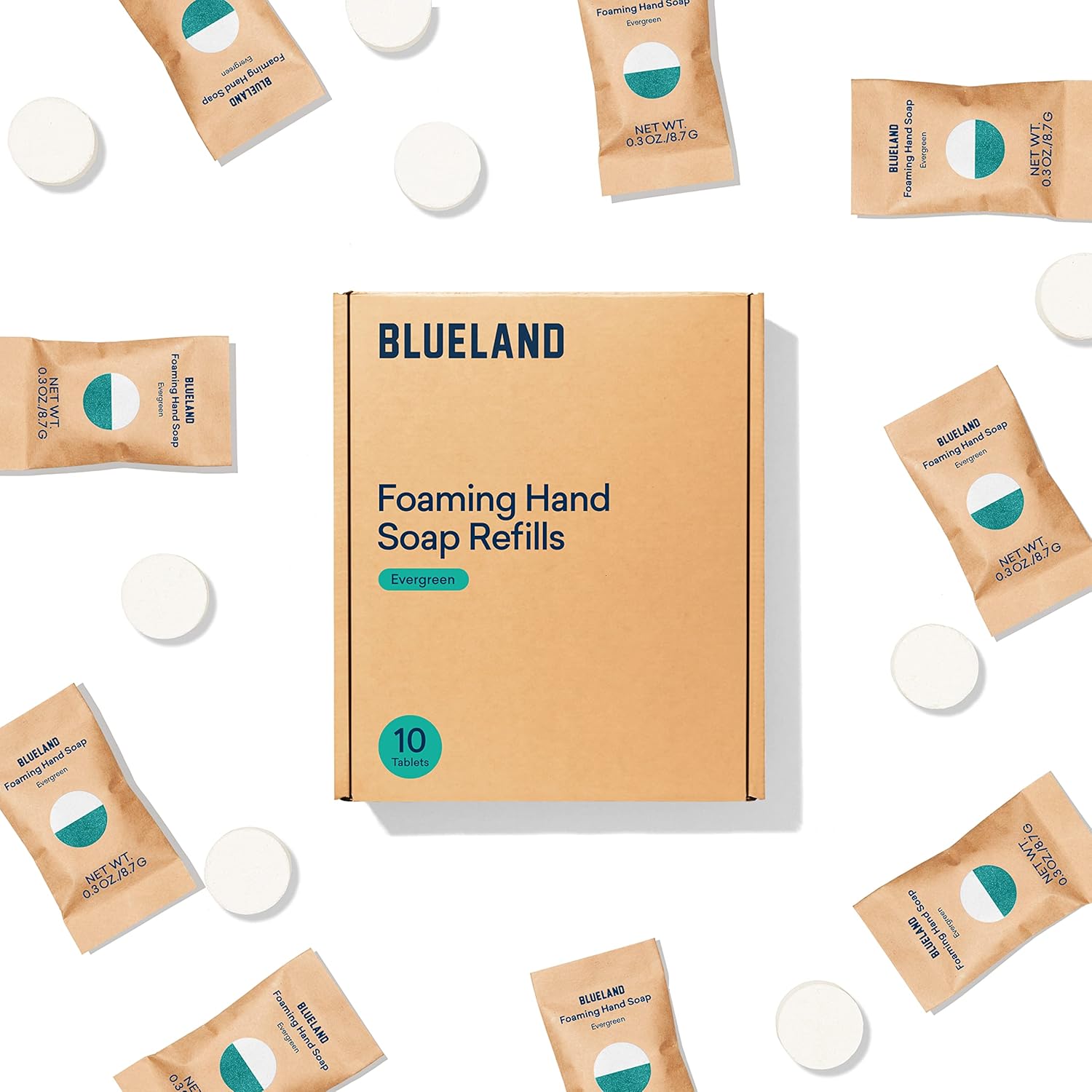 BLUELAND Foaming Hand Soap Refills 10 Pack Tablets