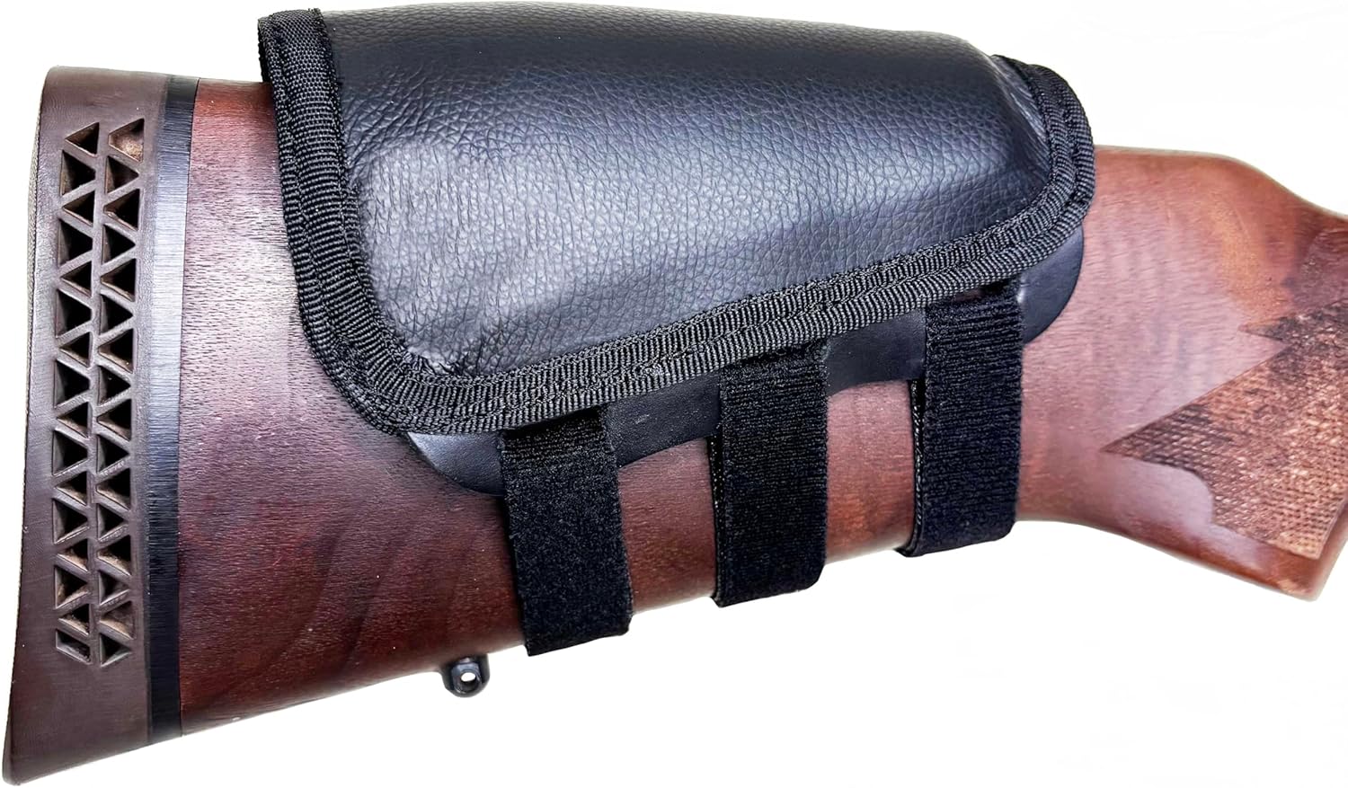ITC CheekRest Black Leather Cheek pad Developed by a Retired U.S. Navy Seal Master Chief for Enhancing Your Accuracy by Raising The Comb of Your Rifle Where Necessary.