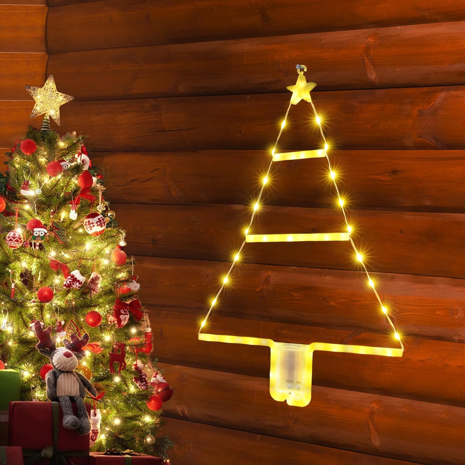 Christmas Decorations Lights, 1.6ft Christmas LED Ladder